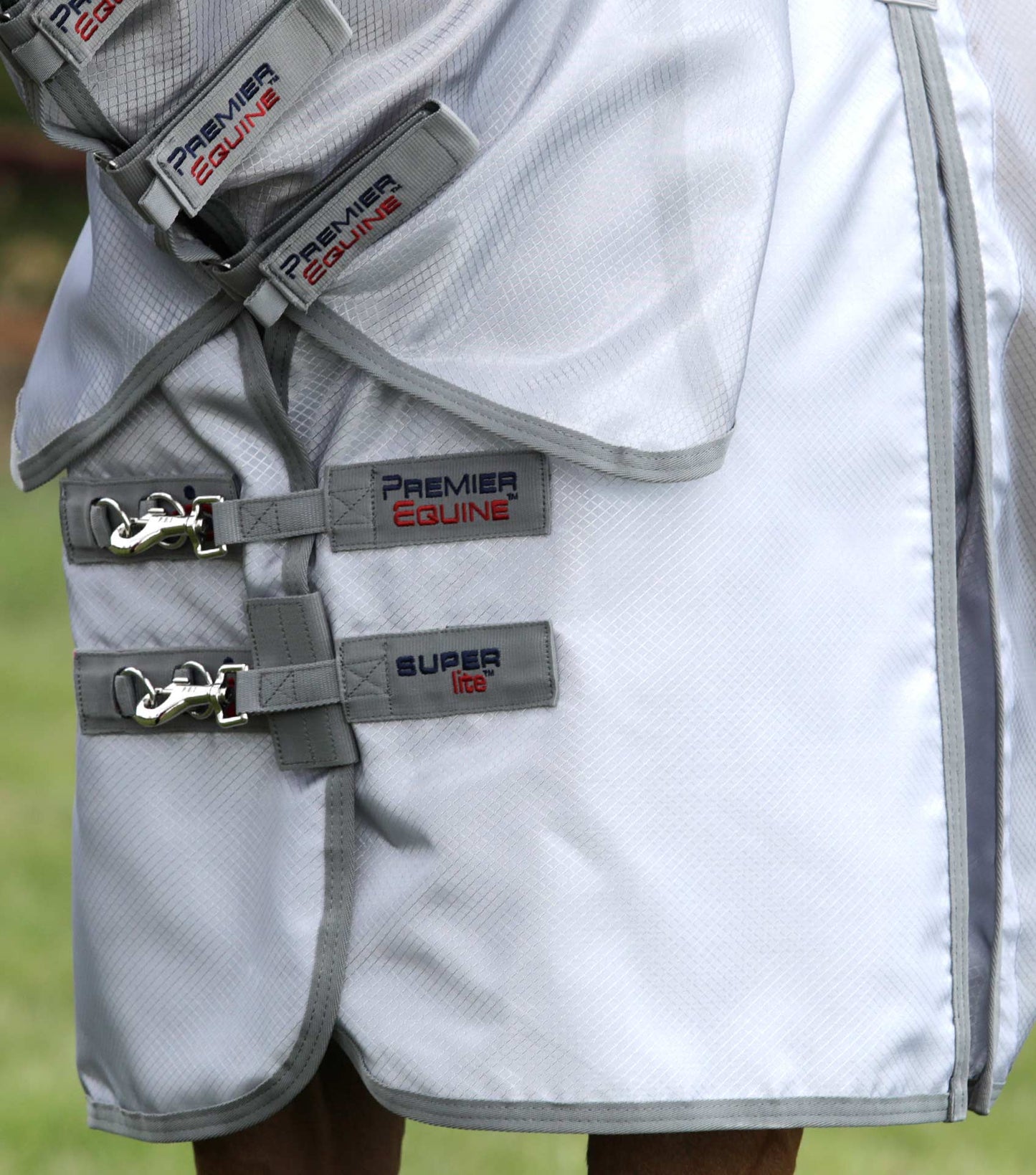 Premier Equine UK Super Lite Fly Rug with Surcingles - Silver