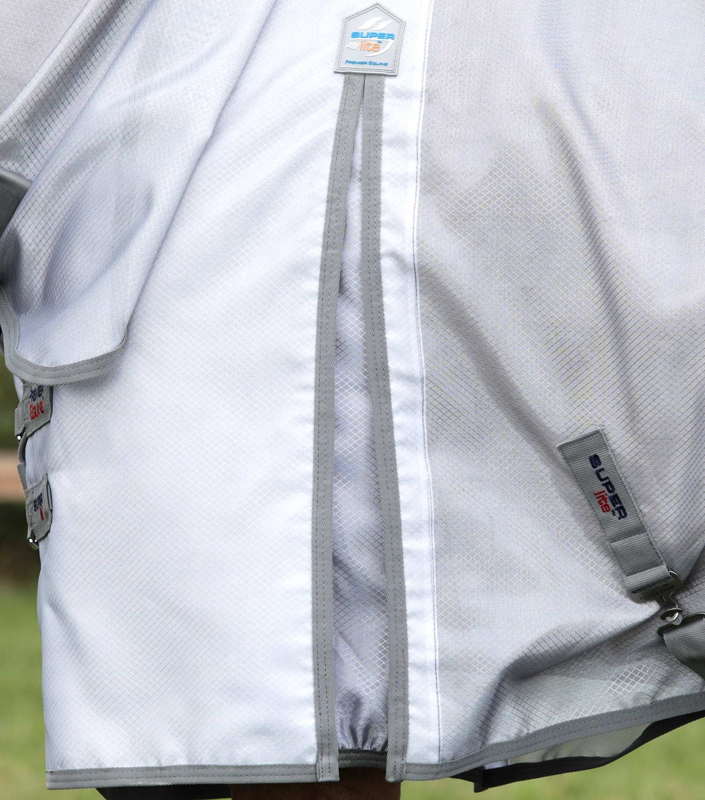 Premier Equine UK Super Lite Fly Rug with Surcingles - Silver