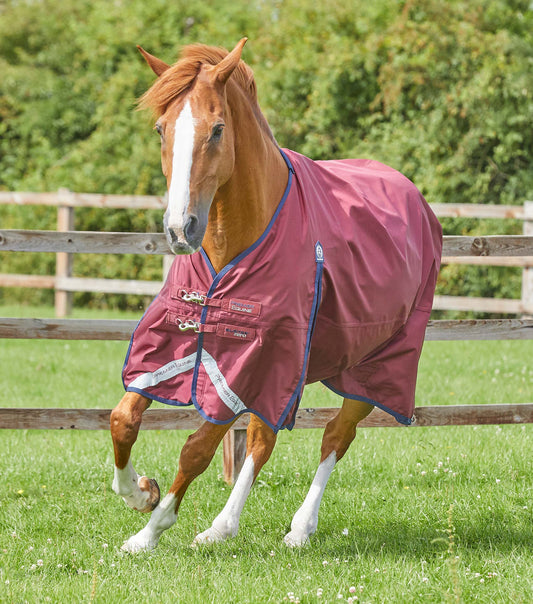 Premier Equine UK Buster Zero gram Original Turnout Rug/Rain Sheet Burgundy