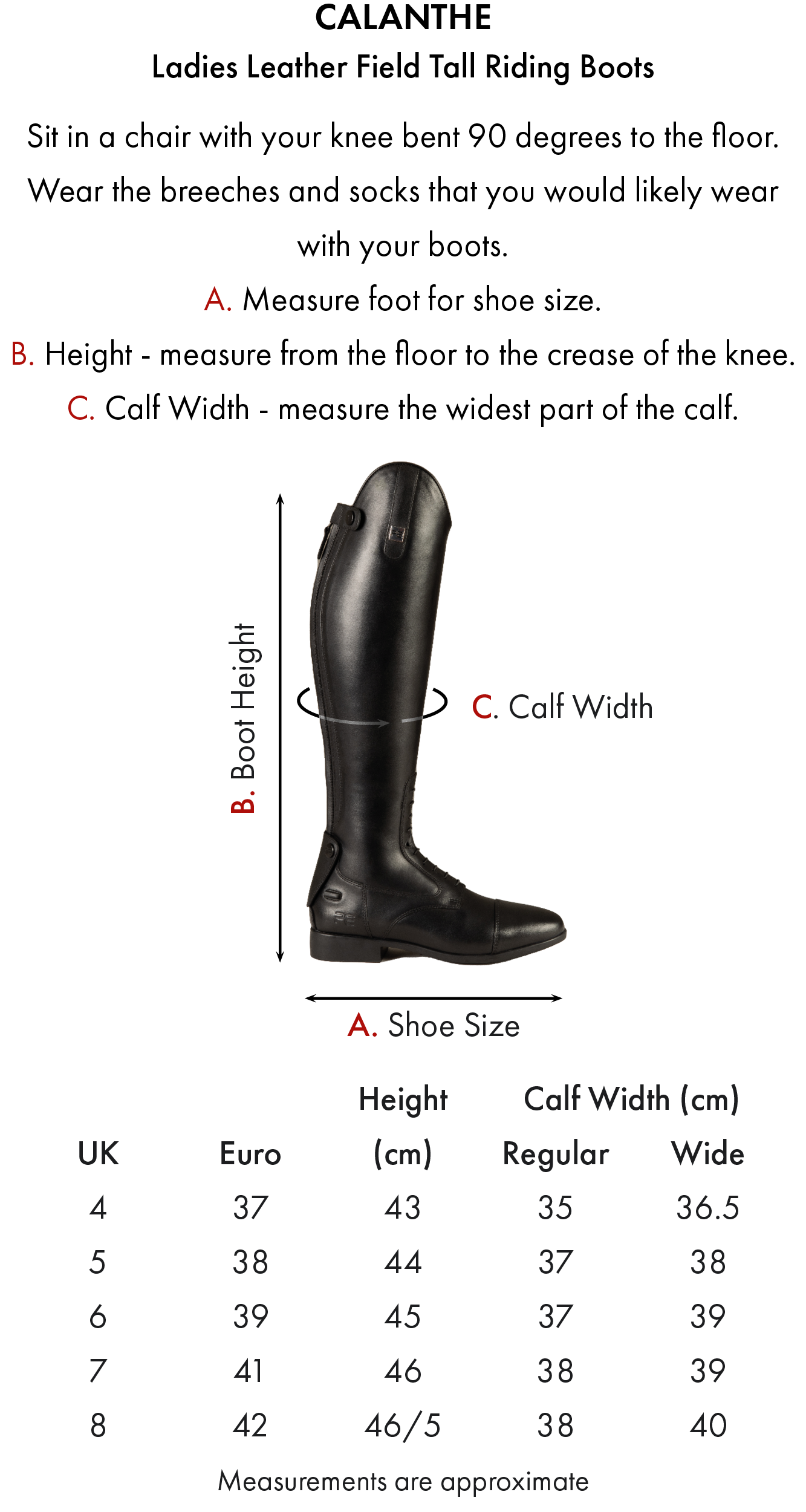 Premier Equine UK Calanthe Ladies Leather Field Tall Riding Boot