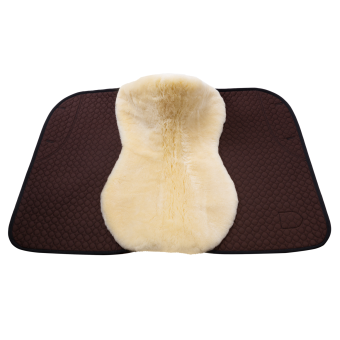 Werner Christ Champ Sheepskin Saddle Pad -Dressage - Brown/Natural - Full