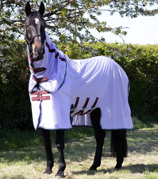 Premier Equine UK Bug Buster Fly Rug with Detachable Neck and Belly Flap Lavender
