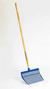 DuraFork Plastic Stall Fork with Handle - Blue