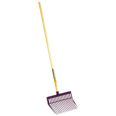 DuraFork Plastic Stall Fork with Handle - Purple