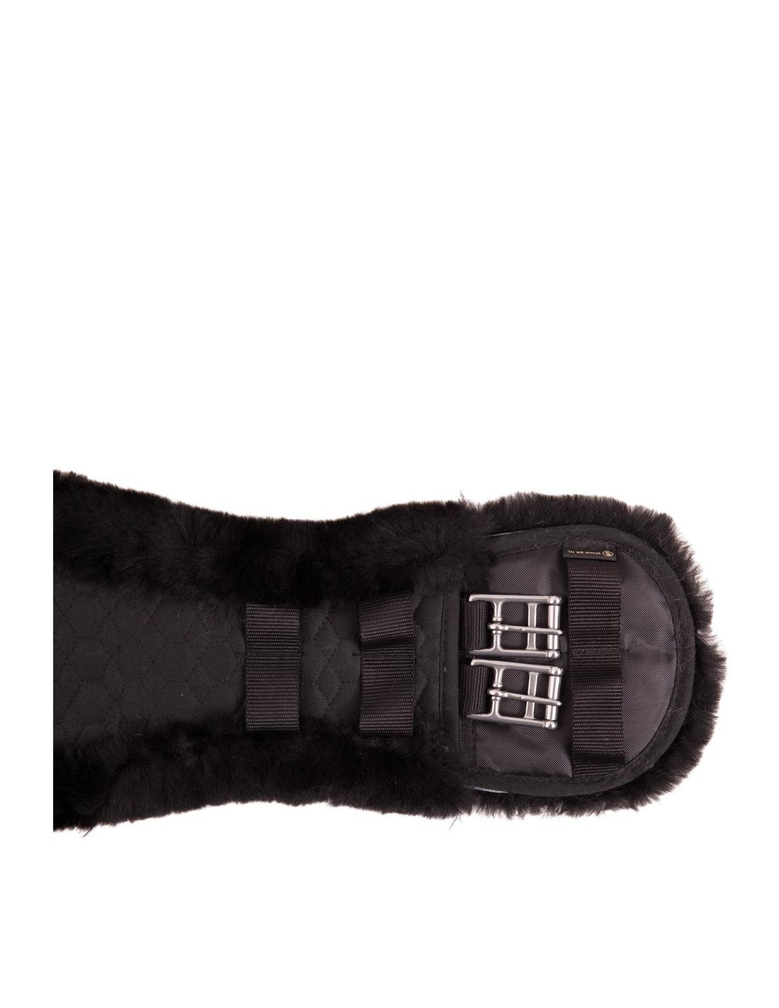 BR Clearance - BR Girth Dressage Sheepskin - Black/Black 60cm reg $185.00