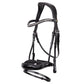 BR Bolton Bridle with crank flash - Black/Silver - Full