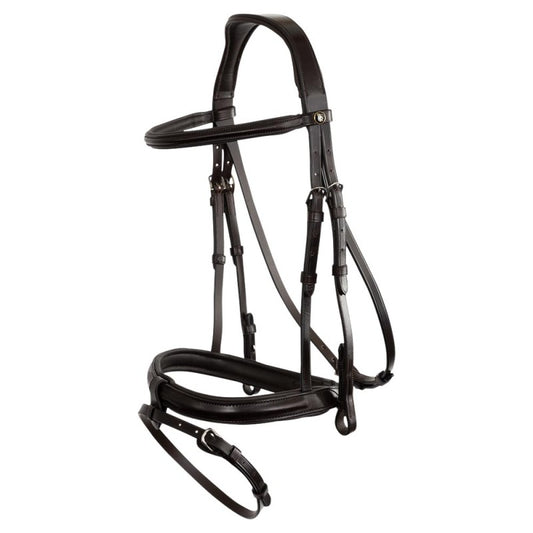 BR Kendal Bridle with Fully Removeable Flash Brown/Silver