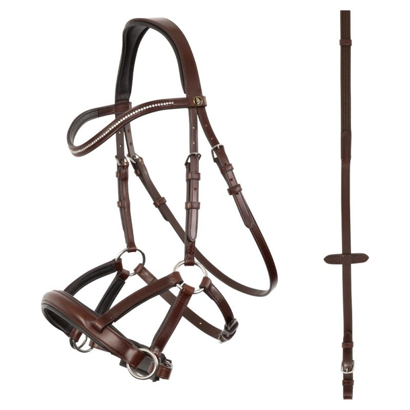 BR Bitless Anatomic Bridle Lewes - Oak/Silver - Full