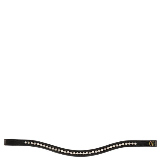 New - BR Browband Vosges curved - Black/Crystal - Full