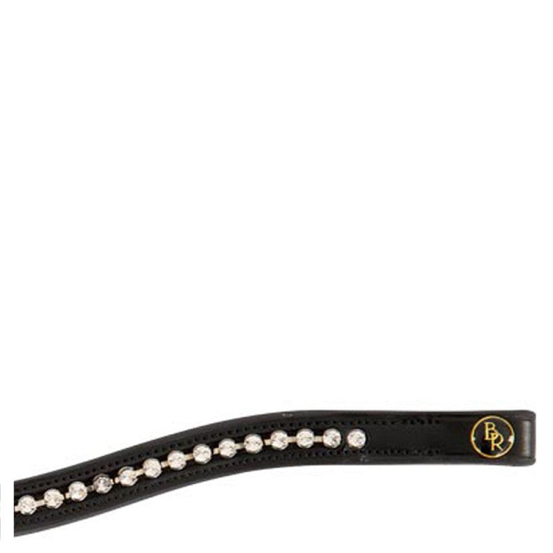 New - BR Browband Vosges curved - Black/Crystal - Full