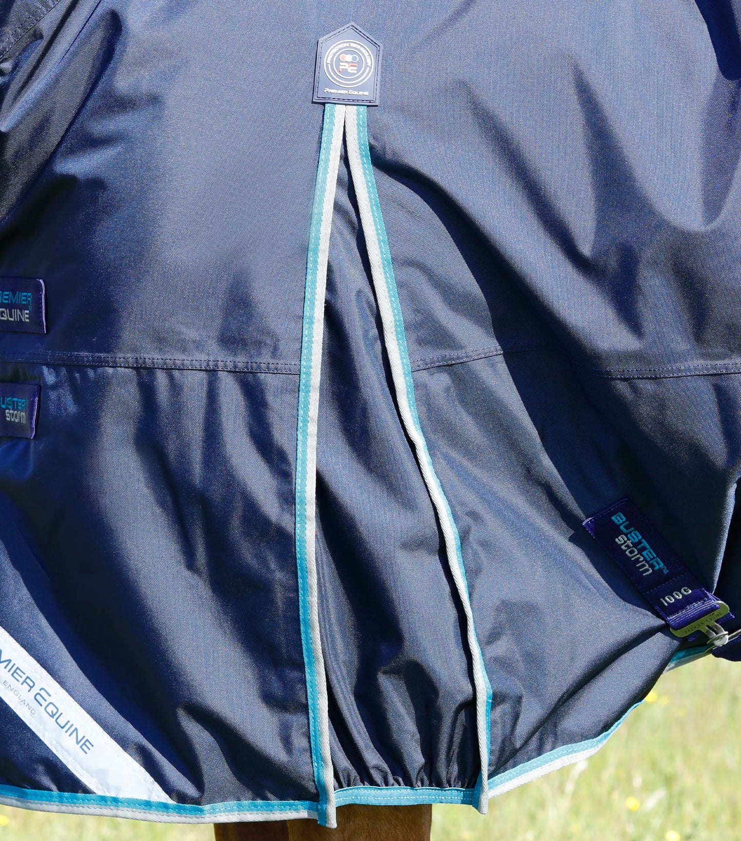 Premier Equine UK Buster Storm 100g Combo Turnout Rug with Snug-Fit Neck - Navy 6'6" / 78"