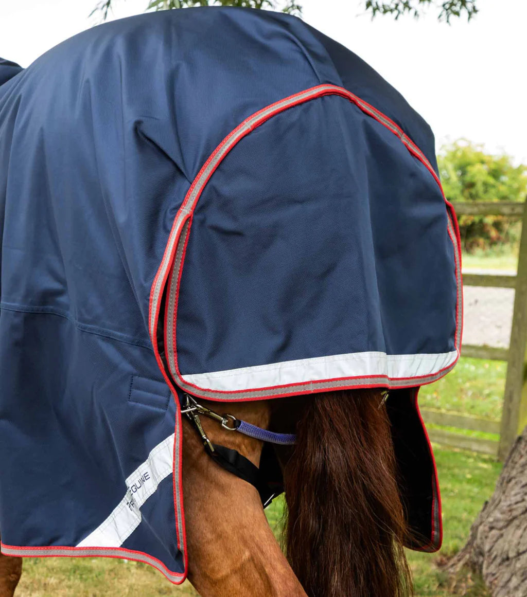 Tapis Premier Equine Titan 450g Bleu Avec Cou Ajustée 4'9" - Occasion