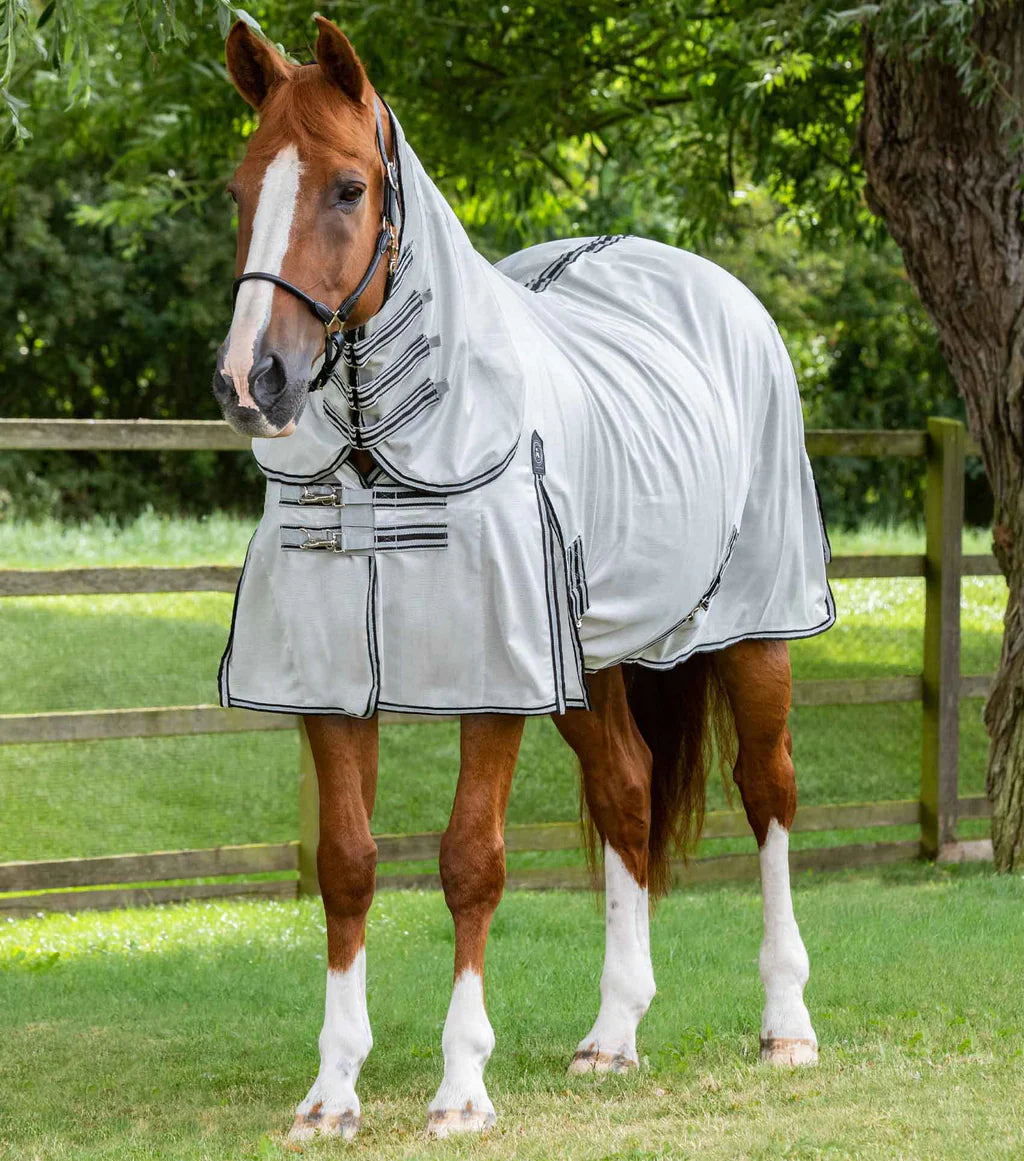 Premier Equine UK Fly Lite Bug Rug - Silver