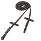 BR Premiere Rubber Reins - 13mm wide - Black - Pony