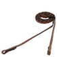 BR Hunter Braided Fancy Reins Tobacco/Silver Full