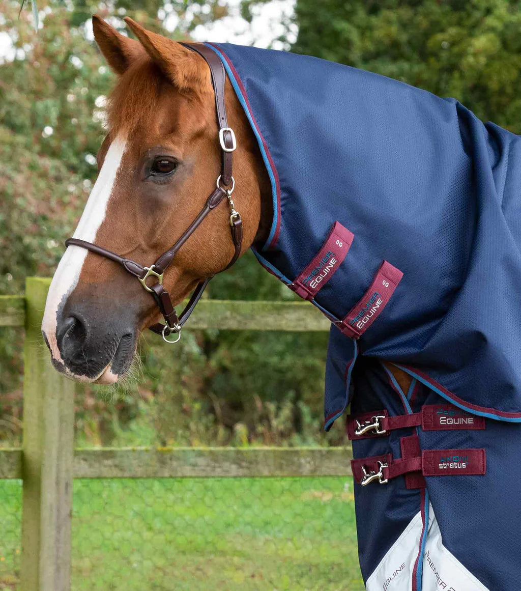 Premier Equine Akoni 0g Turnout Rug with Classic Neck Cover - Navy