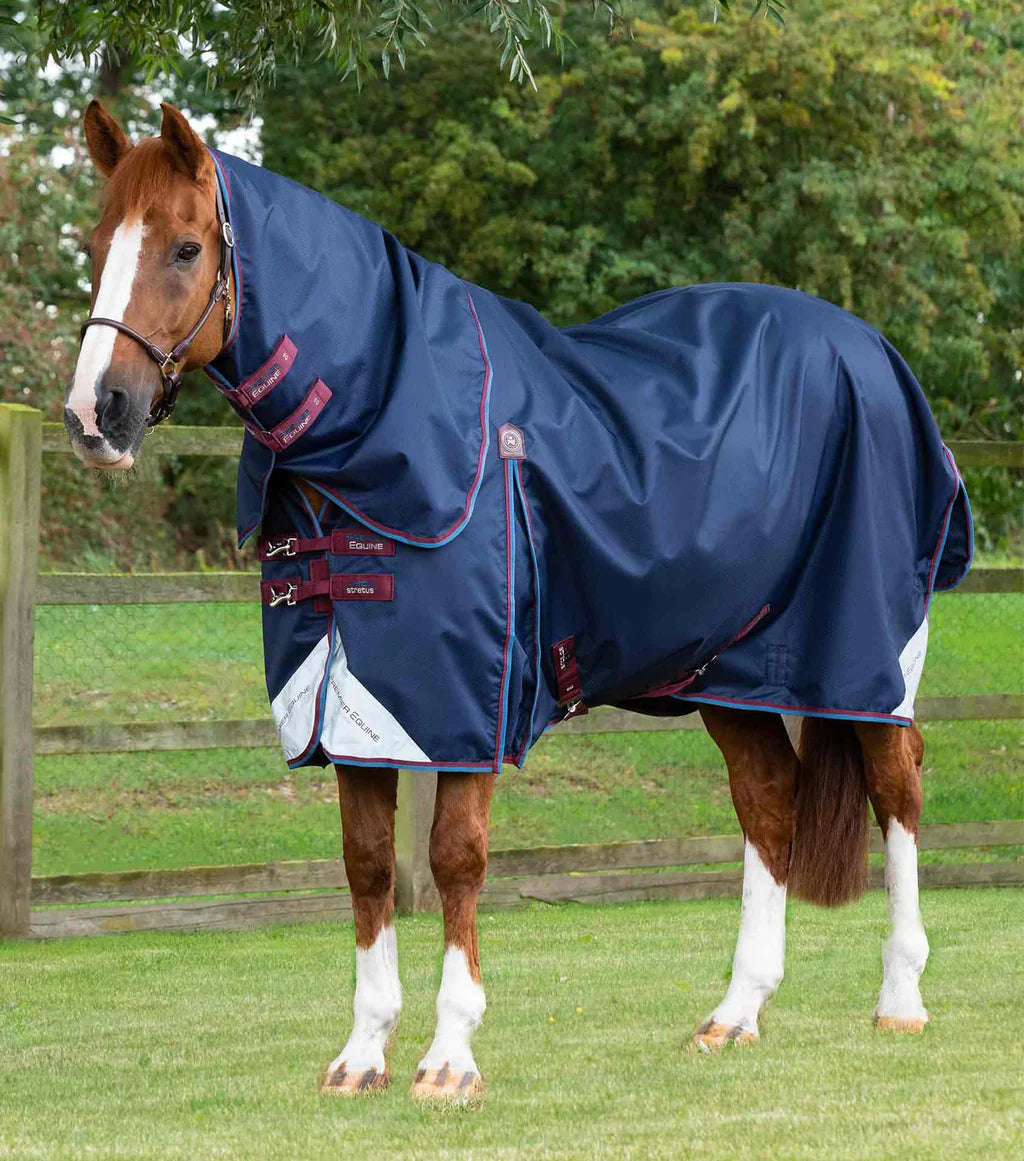 Premier Equine Akoni 0g Turnout Rug with Classic Neck Cover - Navy