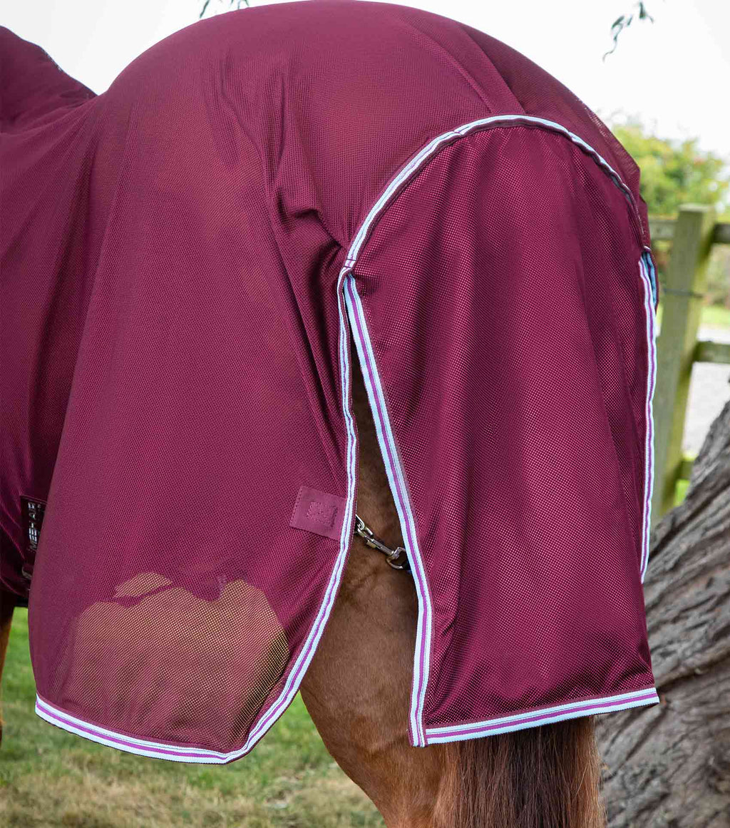 Premier Equine UK Combo Mesh Air Fly Rug with Surcingles - Wine