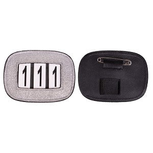 QHP Shine Number Holders - Silver (2 Pack)