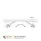 Winderen bit D-ring - Double Broken Mullen Mouth 135 mm (5.3") - White Edition - Slim