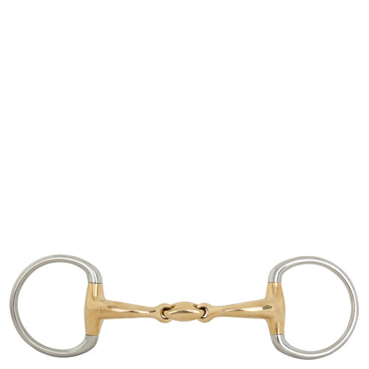 BR Double Jointed Eggbutt Snaffle Soft Contact 16 mm thick Ø 65 mm rings - 14.5cm/5.75"