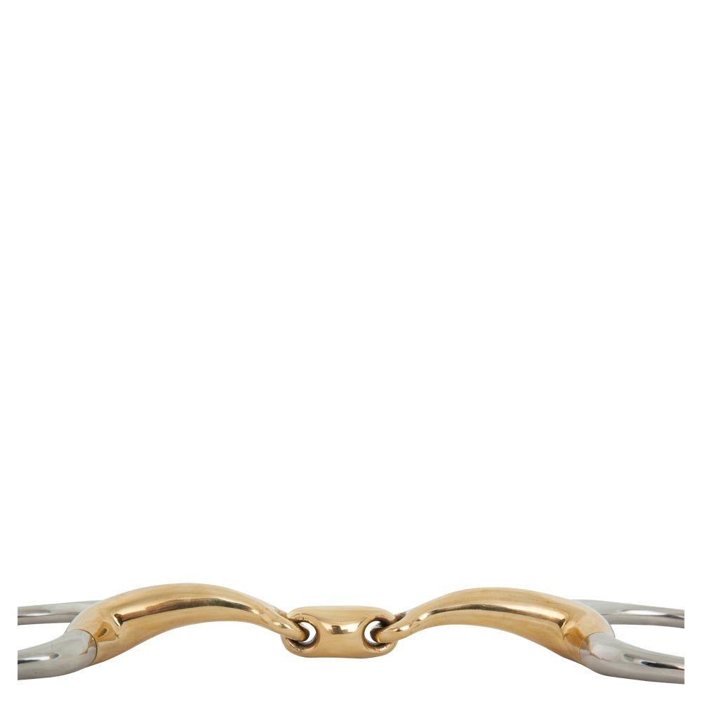 BR Double Jointed Eggbutt Snaffle Soft Contact 16 mm thick Ø 65 mm rings - 14.5cm/5.75"