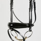 Kingsley Snaffle Bridle Patent Black Clear Stones Full