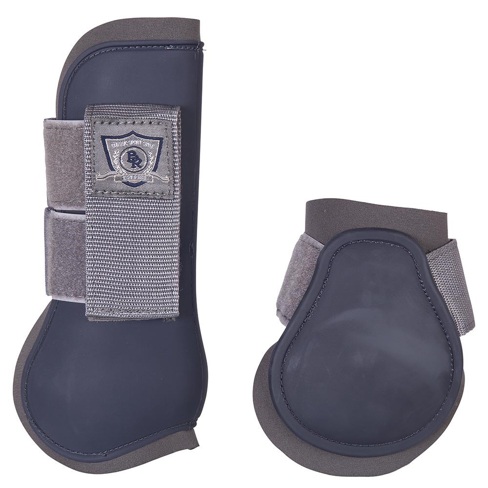 BR Clearance - BR Tendon & Fetlock Set Melange Classic - Gray/Navy - Full Reg $110