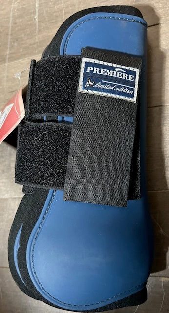 BR Premiere Tendon Boots w/neoprene - Dark Blue - Full Size **Clearance**
