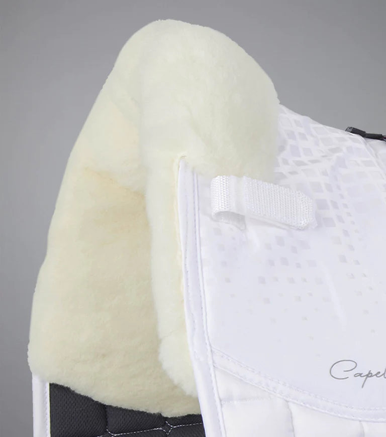 Premier Equine UK Capella Close Contact Merino Wool Dressage Square White/Natural Wool - Full