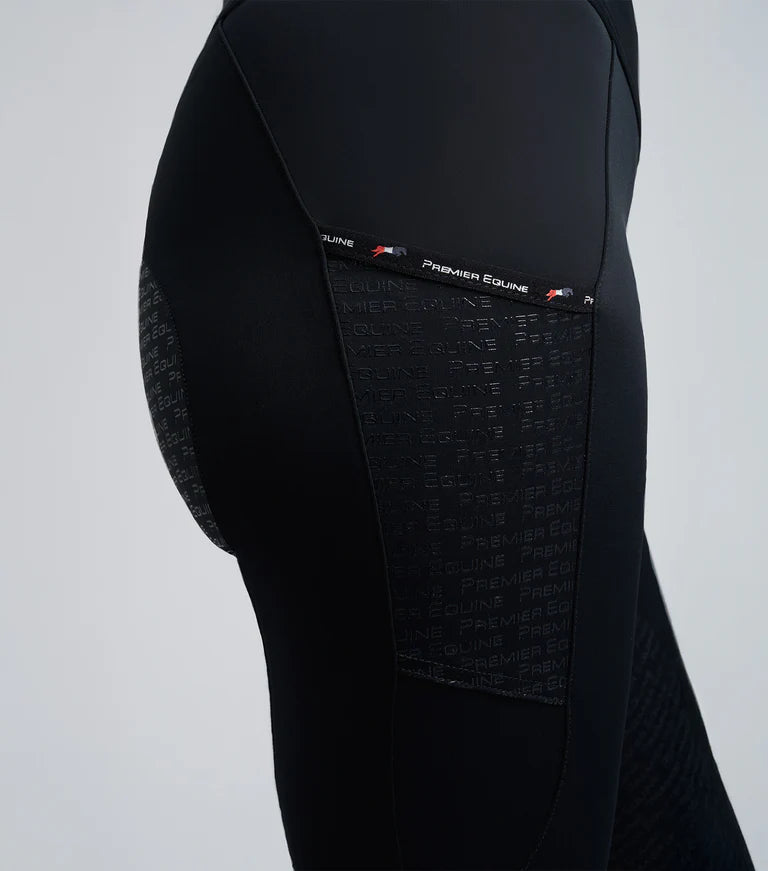 Premier Equine UK Aporia Ladies Riding Tights Jet Black (28” or 30”)