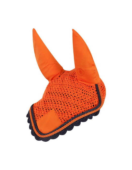 BR Ear Bonnet - Event -Cotton with Neoprene Ears - Sunset Orange - Full