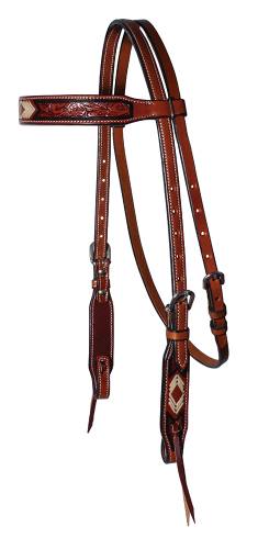 Professional's Choice Chocolate Arrowhead Browband Headstall