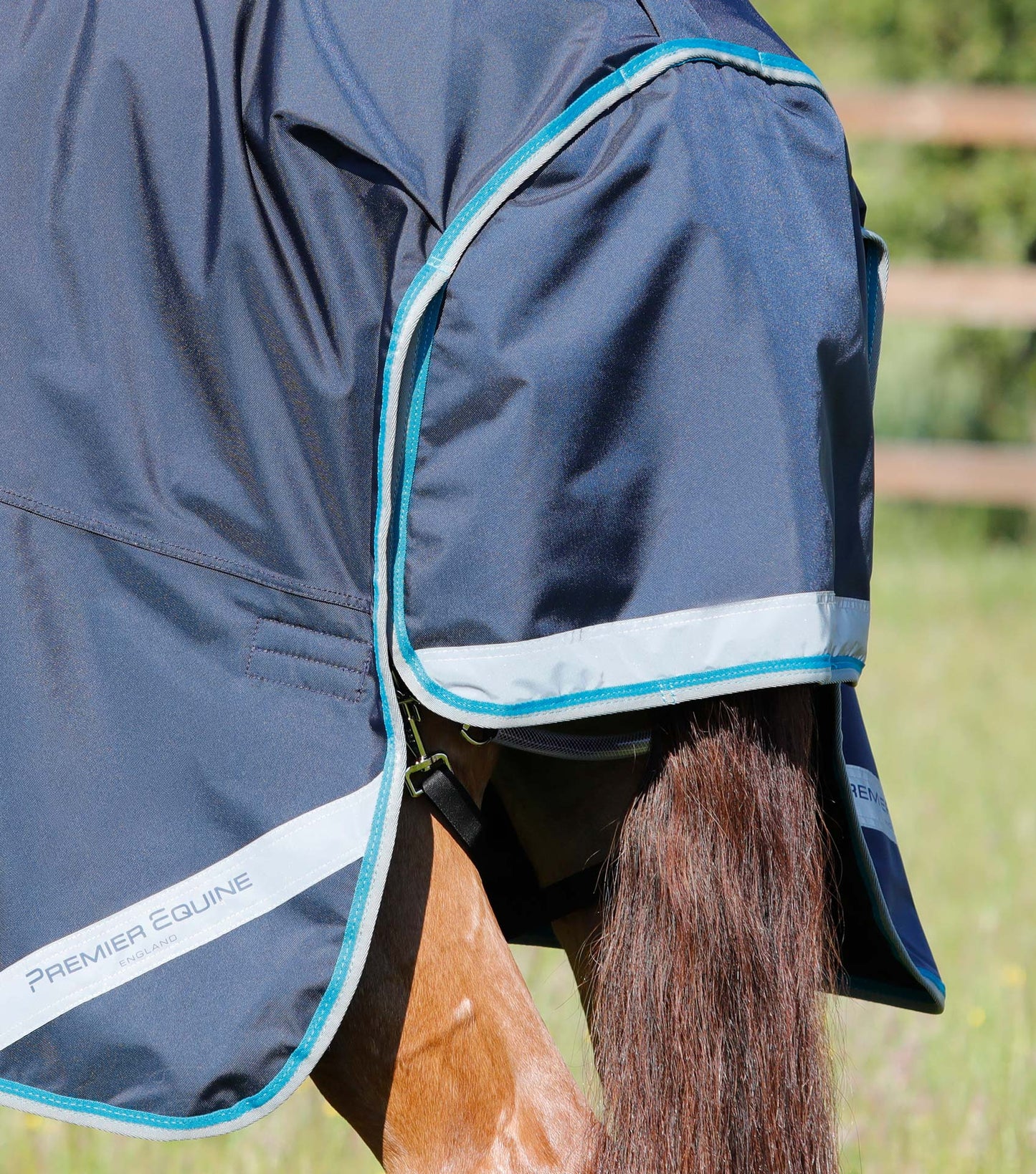 Premier Equine UK Buster Storm 100g Combo Turnout Rug with Snug-Fit Neck - Navy 6'6" / 78"