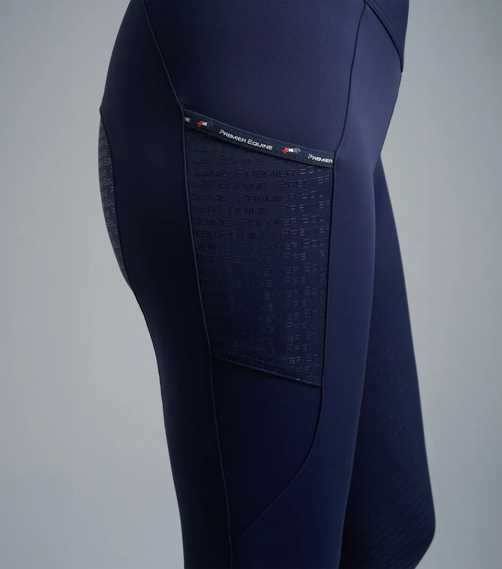 Premier Equine UK Aporia Ladies Riding Tights -  Navy