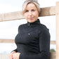 Premier Equine UK Arclos Ladies technical Long Sleeve Riding Top Black UK16