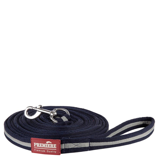 New - BR Premiere Lunge Line With Snap Hook - Dress Blue/Grey - 8mtr