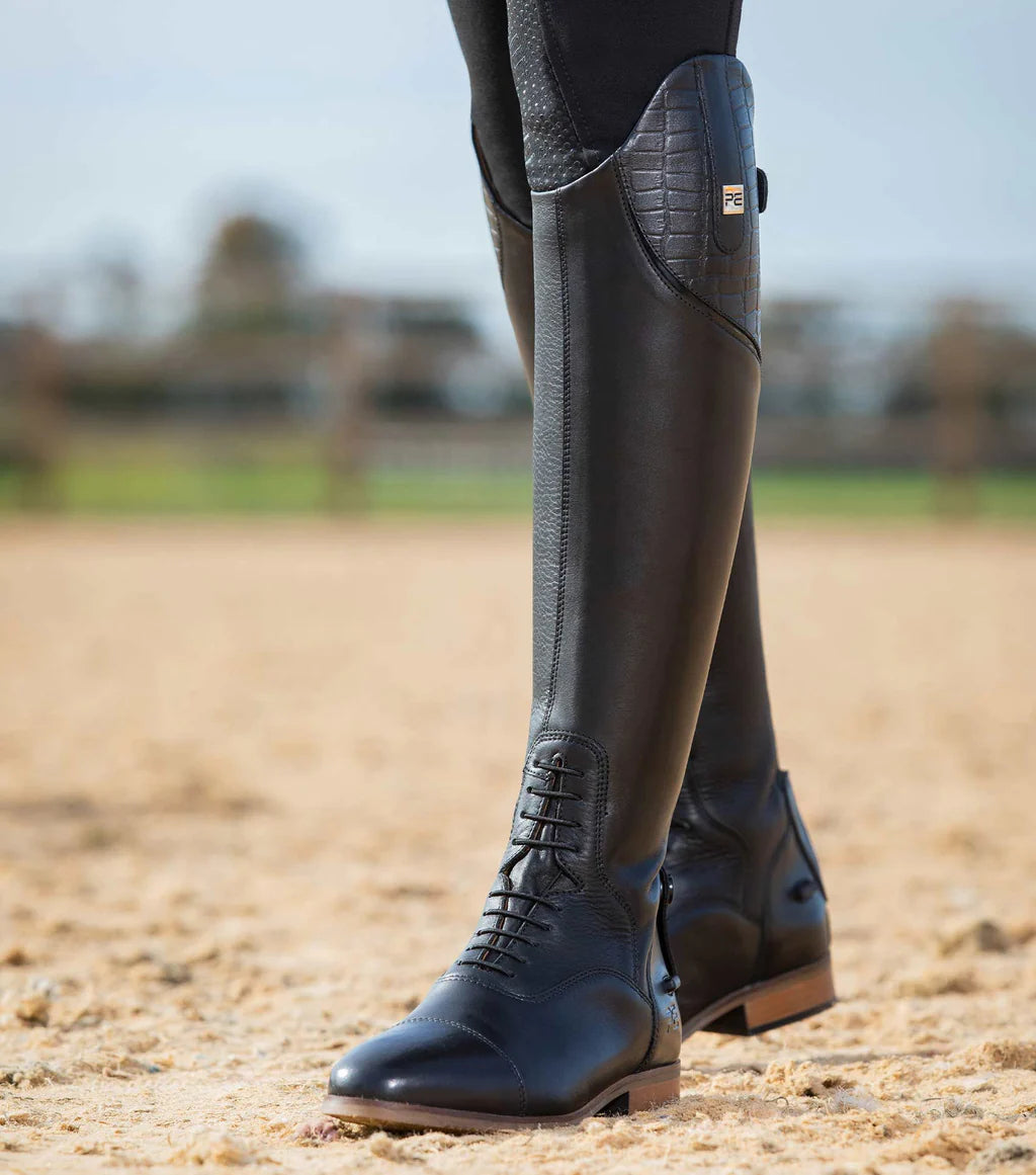 Premier Equine UK Passaggio Ladies Leather Field Tall Riding Boot - Black
