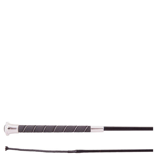 BR Dressage Whip Virgo - Black/Silver - 120 cm