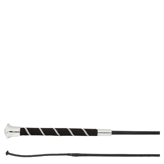 BR Clearance - BR Dressage Whip Aquila - Black/Silver - 110cm