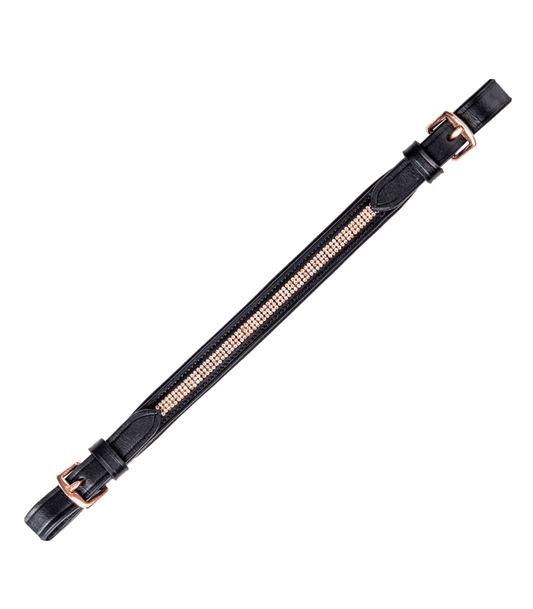 Waldhausen Bucking Strap/Saddle Carry Strap with Rose Gold Crystals - Black - Clearance - Reg $33
