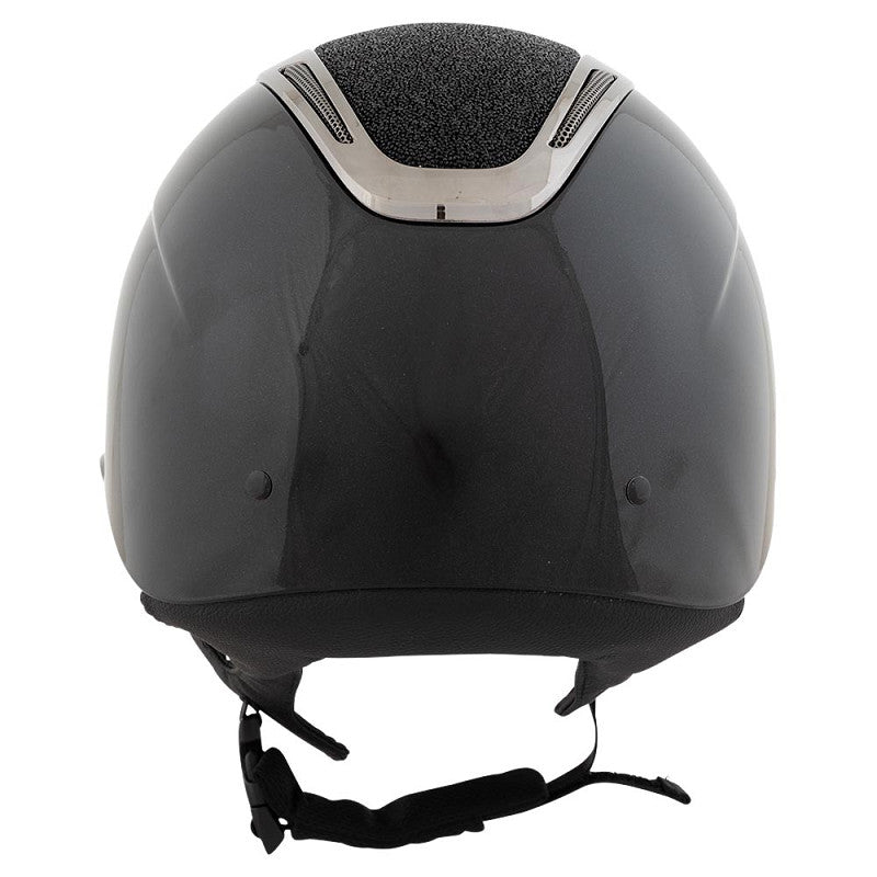 New - BR Riding Helmet Zeta Sparkling - Black/Gunmetal - 55/57 - Medium (Liner sold separately)