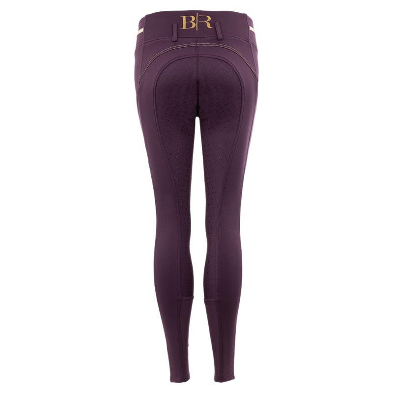 BR Winter Riding Tights Babs Ladies Silicone Seat - Blackberry Wine - Euro 40 (US 30)