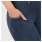 BR Riding Tights Christene Ladies Silicone Seat - Navy Sky - Euro 38 Limited Edition