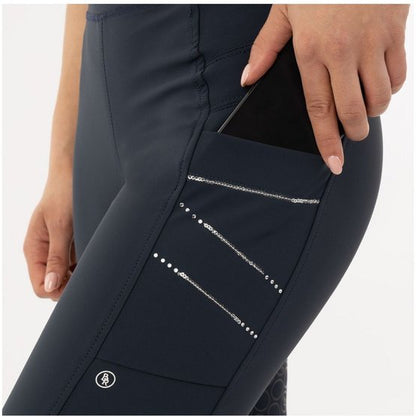 BR Elisabeth Ladies Tregging Silicone Seat Breeches - Blueberry - Euro 40 & 44 Limited Edition