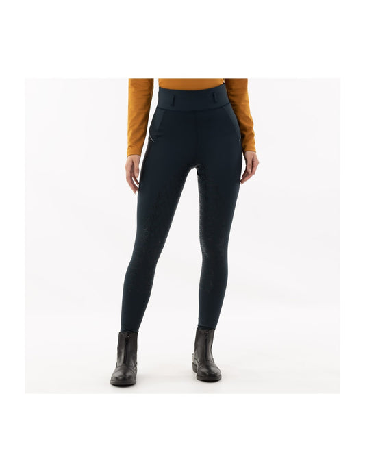BR Ladies Winter Riding Tights - Florien - Silicone Seat - Carbon - Euro 38/US26 or Euro 40/US28