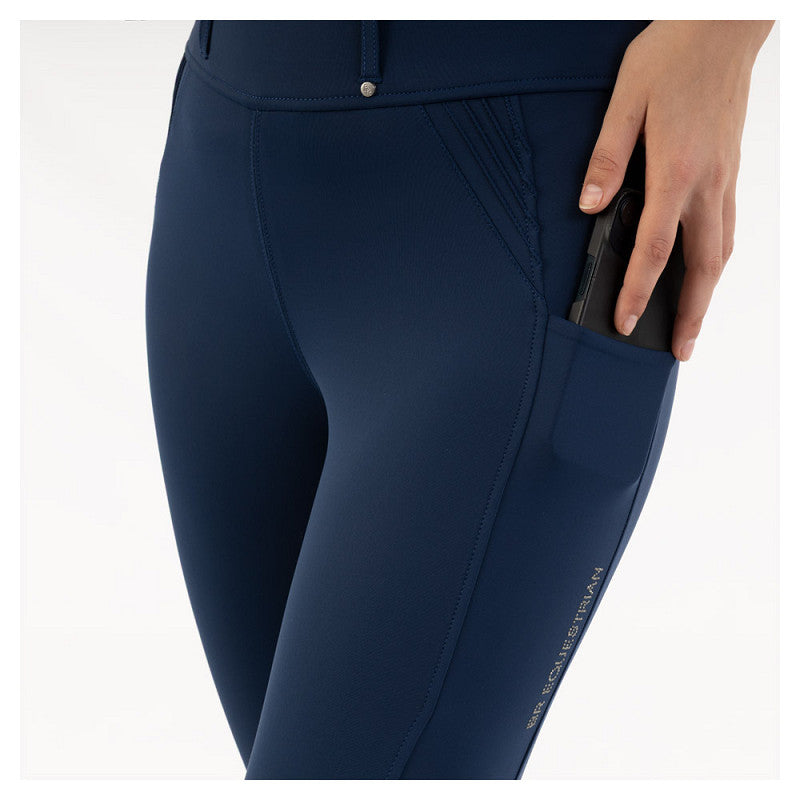 BR Ladies Riding Tights With Silicone Seat - Krista - Pageant Blue - Euro 38/US 26  **Limited Edition**