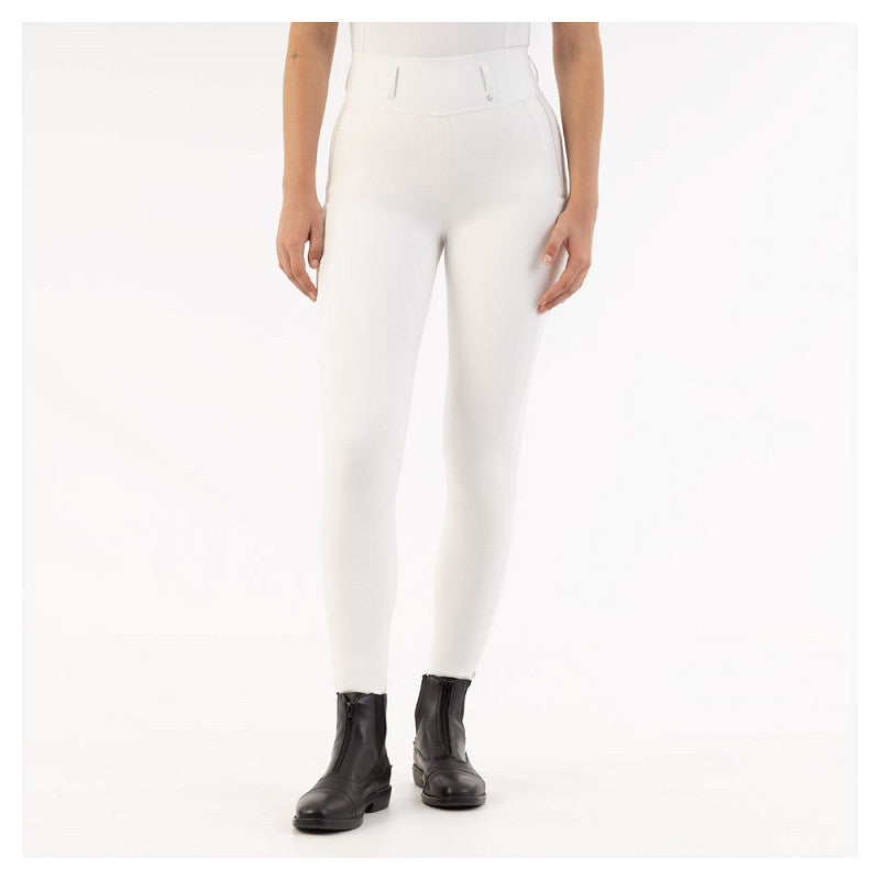 BR Ladies Riding Tights With Silicone Seat - Kelly - Lucent White  **Limited Edition**