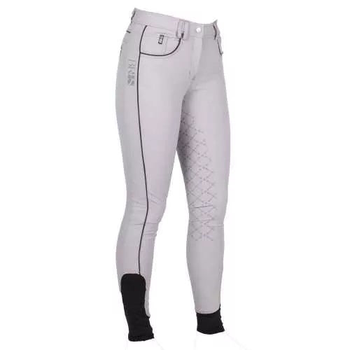 BR Equestrian Ladies Jasmine Breeches with Silicone Seat - Silver Sconce (light grey) - Size 40 Euro