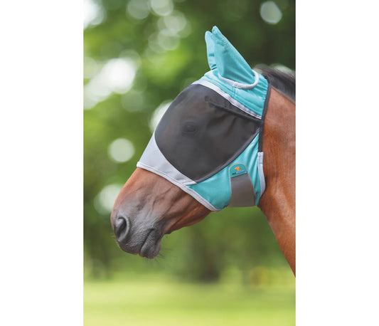 Shire's Deluxe Fly Mask with Ears - Green - Cob